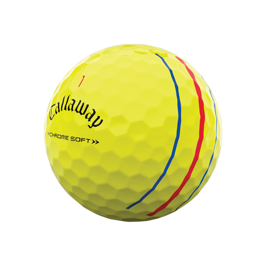 Chrome Soft Triple Track Yellow Golf Balls - View 2