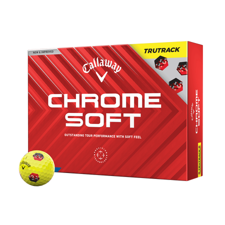 Chrome Soft TruTrack Yellow Golf Balls