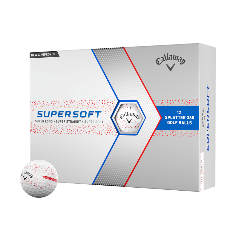 Supersoft Splatter 360 Red Golf Balls - View 1