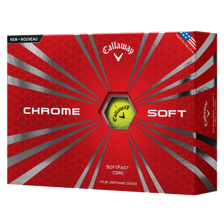 Chrome Soft Yellow Personalized Golf Balls