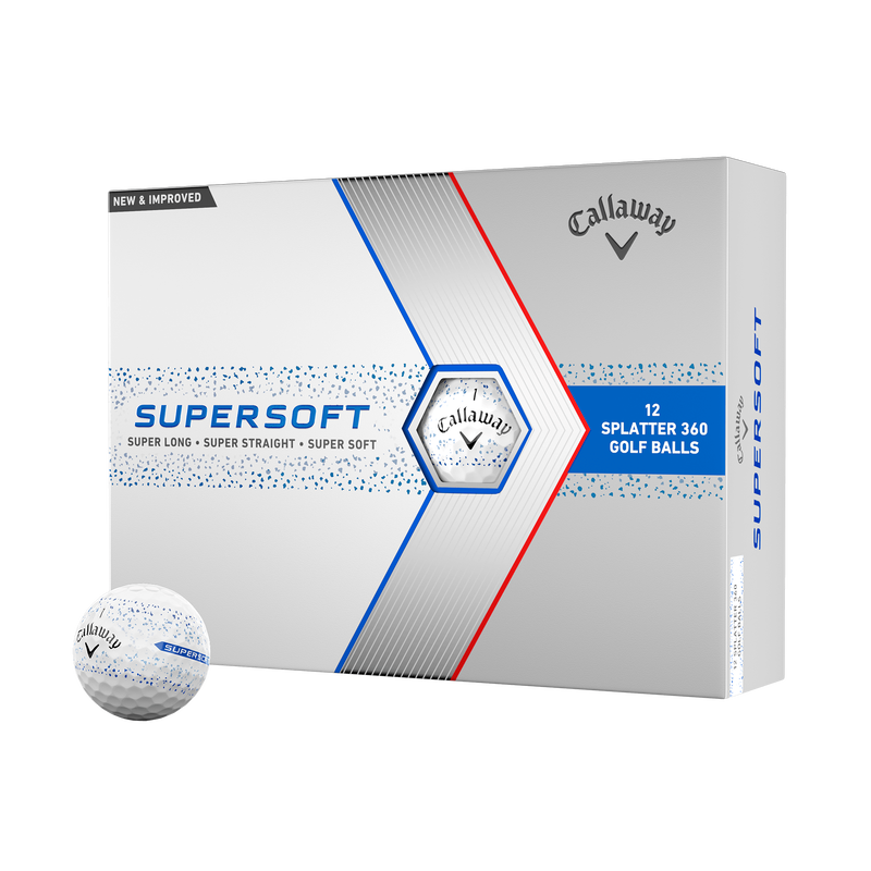 Supersoft Splatter 360 Blue Golf Balls - View 1