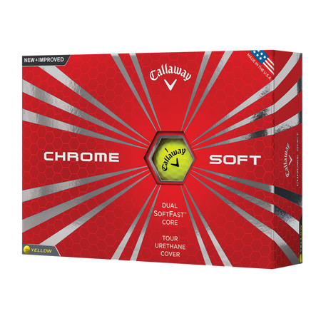 Chrome Soft Yellow Logo Golf Balls