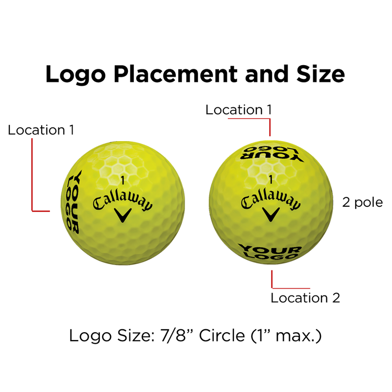 Chrome Soft Yellow Logo Golf Balls - View 3