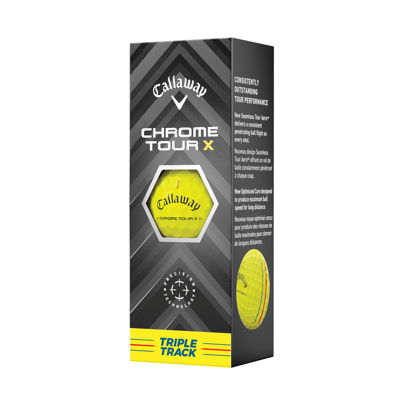 Chrome Tour X Triple Track Yellow Golf Balls Chrome Tour X Triple Track Yellow Golf Balls
