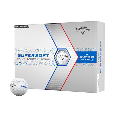 2023 Supersoft Splatter 360 Blue Golf Balls