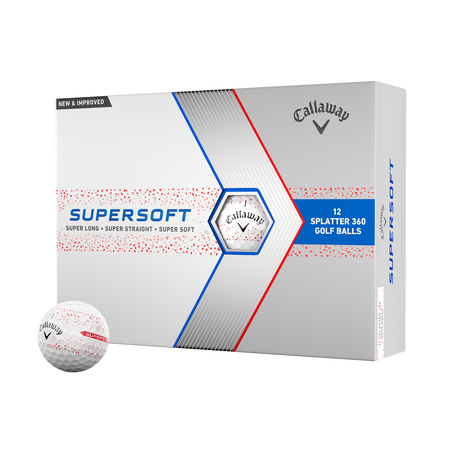 2023 Supersoft Splatter 360 Red Golf Balls