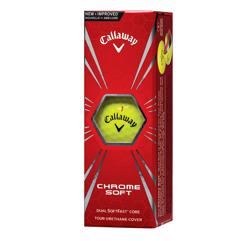 Chrome Soft Yellow Personalized Golf Balls - View 2