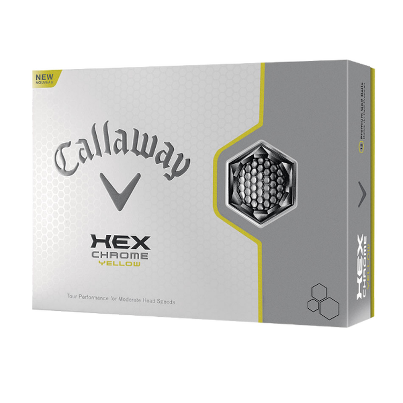 HEX Chrome Yellow Personalized Golf Balls - View 1