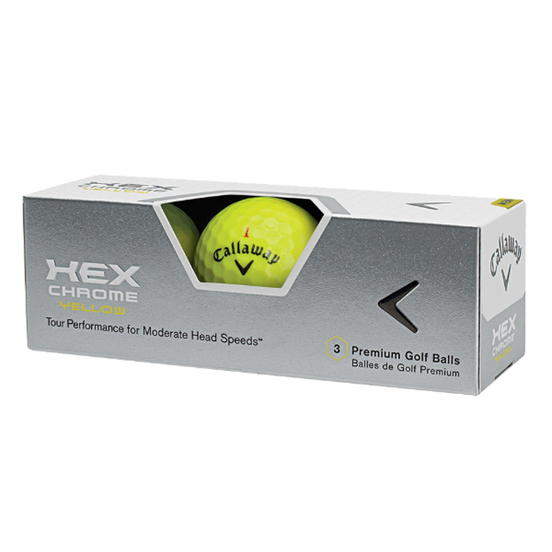 HEX Chrome Yellow Personalized Golf Balls - View 3