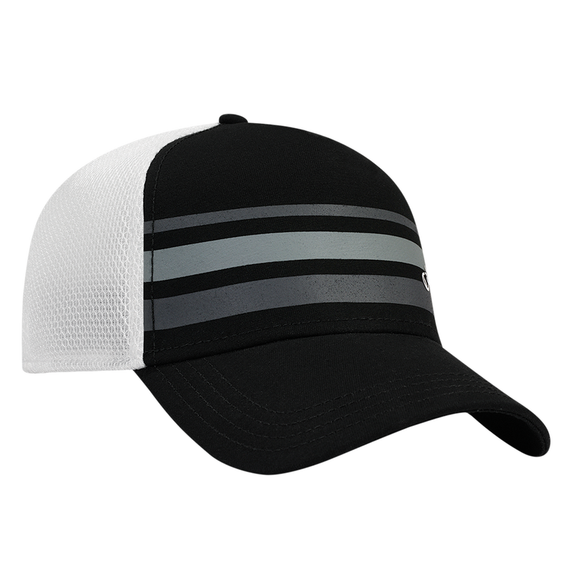 Stripe Mesh Fitted Logo Cap - View 3
