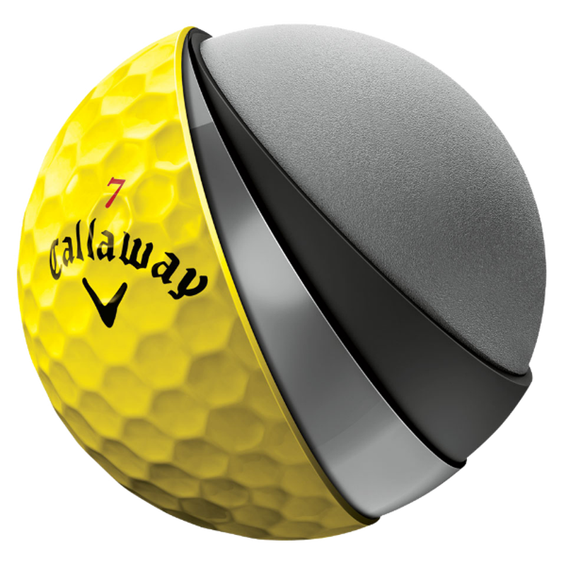 HEX Chrome+ Yellow Personalized Golf Balls - View 3