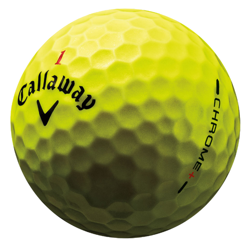 HEX Chrome+ Yellow Personalized Golf Balls - View 2