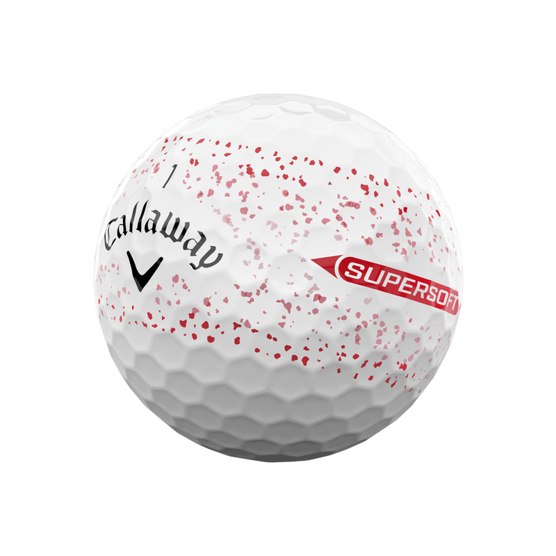 Supersoft Splatter 360 Red Golf Balls - View 2