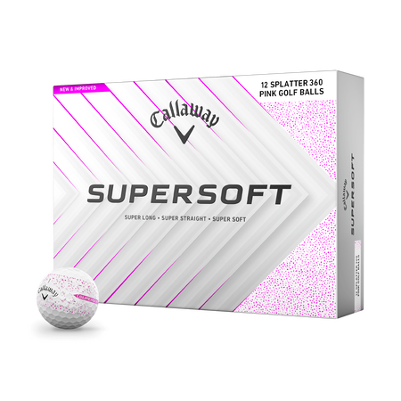 Supersoft Splatter 360 Pink Golf Balls